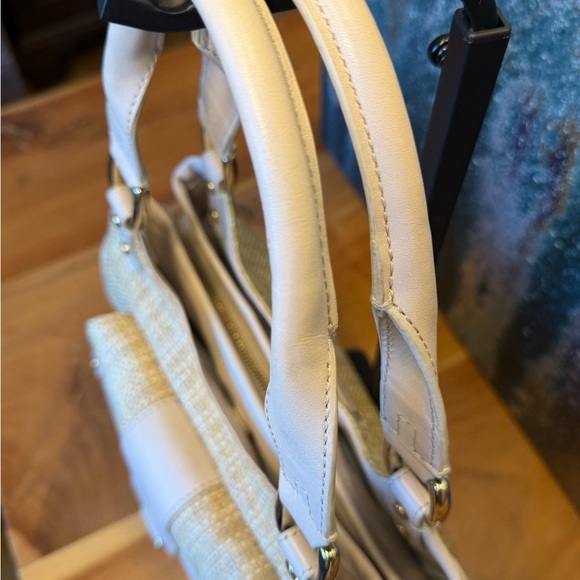 Cole Haan Vintage Late 1990s Woven Straw Satchel - Picture 7 of 16